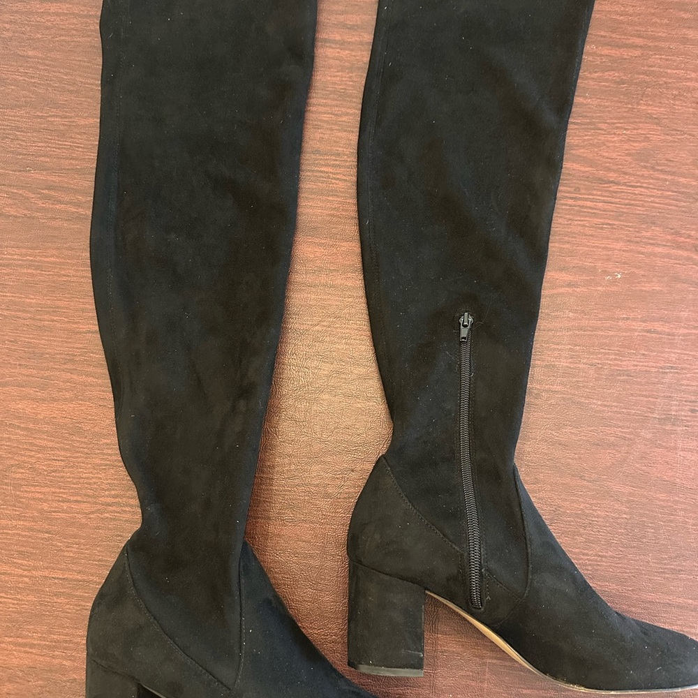 INC International Concepts Black Over the Knee Boots
